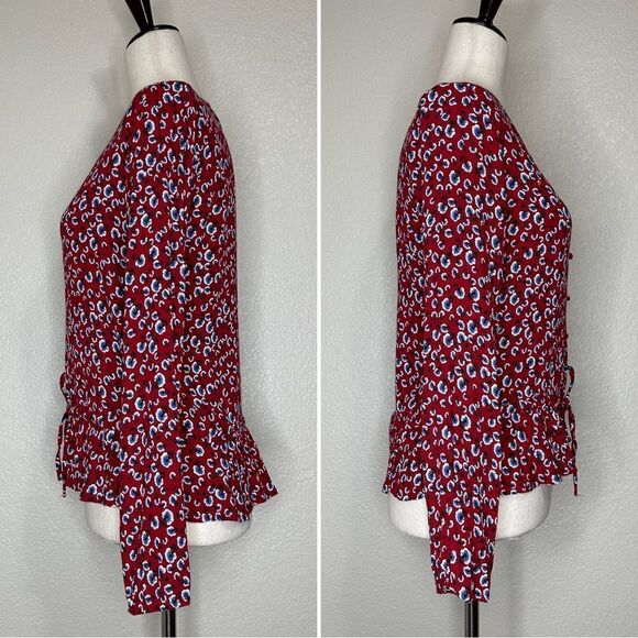 Rails Beaux Top in Red Floral Button Down Top - Picture 6 of 13